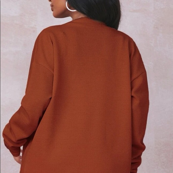 Rib-Knit Crop Cami Top with Coat & Short Set - Picture 3 of 3